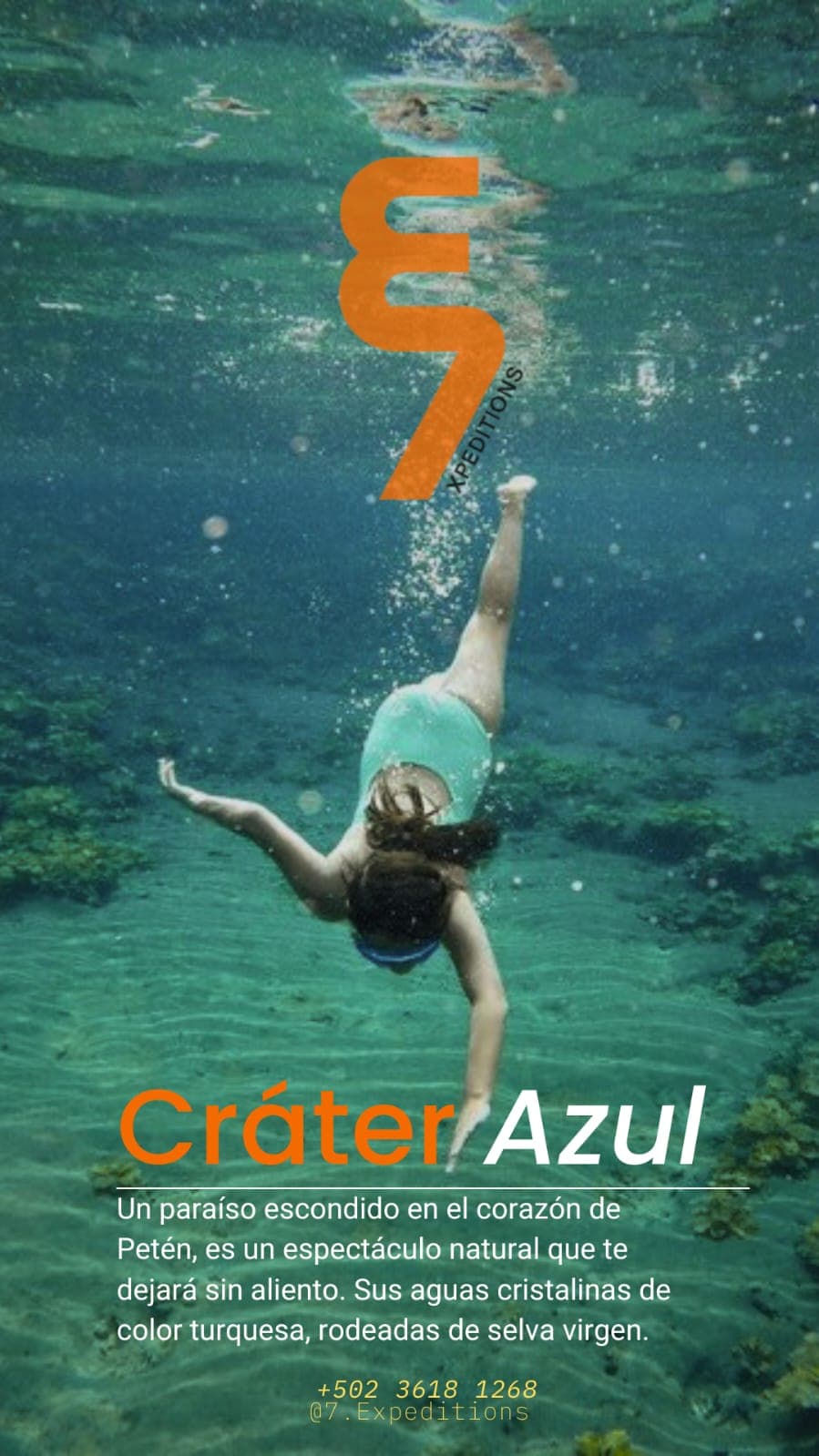 Crater Azul Guatemala - Expedición de aventura en Guatemala